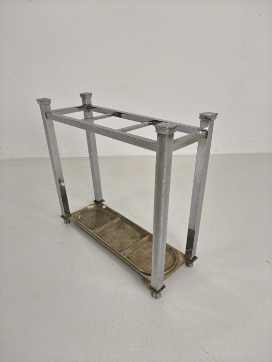 Image 1 of Portaparaguas/bastón Art Déco cromado (modelo pequeño)