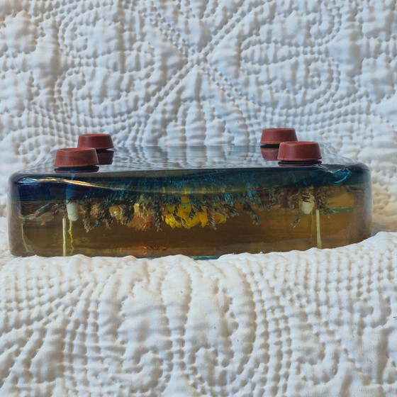 Sottopentola vintage in resina blu e fiori secchi – 17,5 cm – Accessori da tavola, Other (photo 8 of 9)