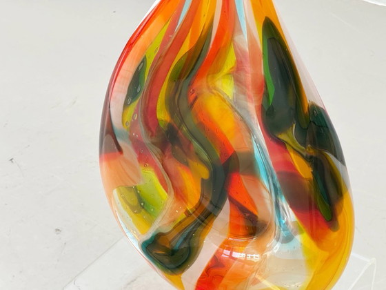 Image 1 of Mdina Glass Sculptural Studio Glass Vase / Bowl, Malta 1970s