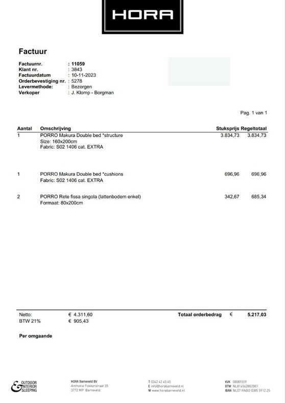 Image 1 of Letto Porro Makura design italiano blu come nuovo 160x200