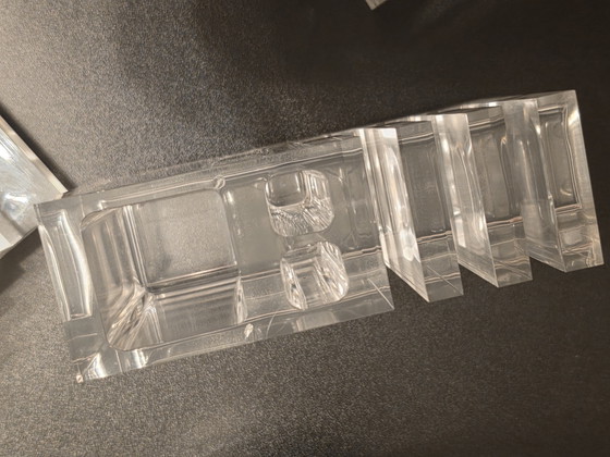 MoMA Vintage 1970s Guzzini Acrylic Desk Set - Signed Serge Mansau Tape Dispenser – Luigi Masonni Guzzini (photo 8 of 15)