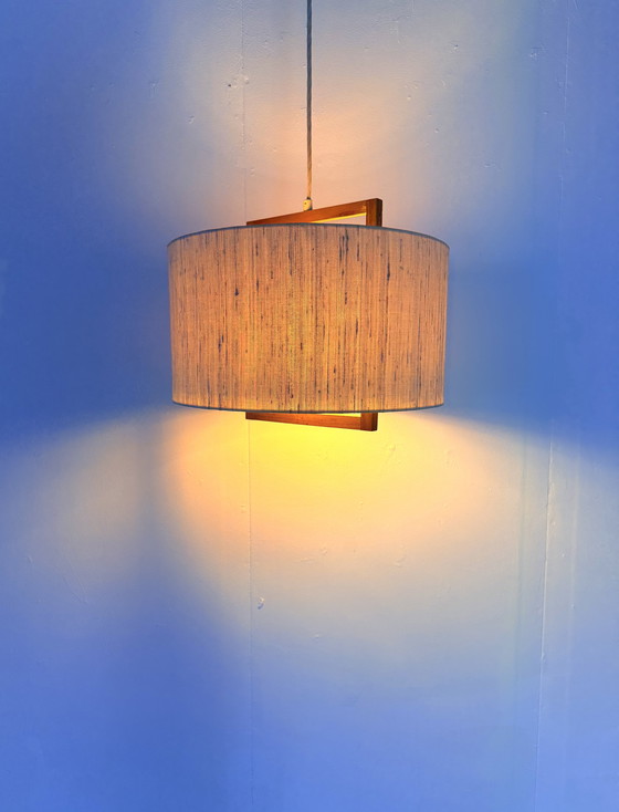 Image 1 of Lampada a sospensione vintage in teak anni '60