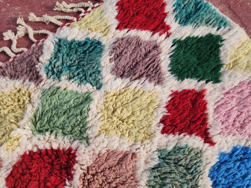 Mehrfarbige Berber-Tapis aus Leinen, 250 cm x 150 cm