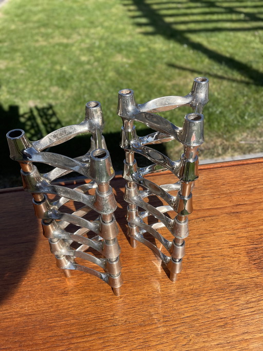 12 BMF Stoff Nail Candlesticks