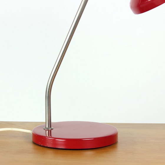 Image 1 of Midcentury Red Table Lamp By Aka Leuchen, Germany 1970s