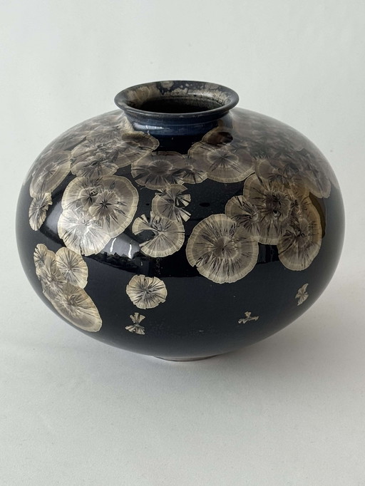 Vase à glaçure cristalline Porcelaine