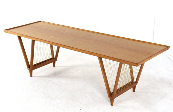 Image 1 of Vintage salontafel notenhout noten ''Deinum'