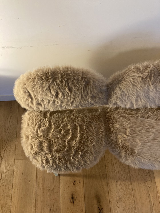 Image 1 of Faux fur bench