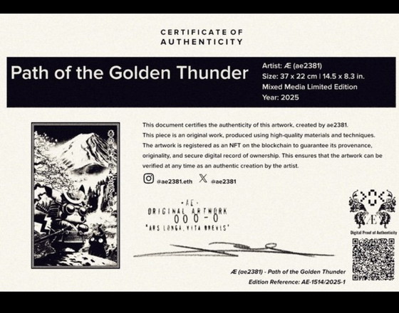 Path of the Golden Thunder – Paintings & Drawings, Other (photo 5 of 5)