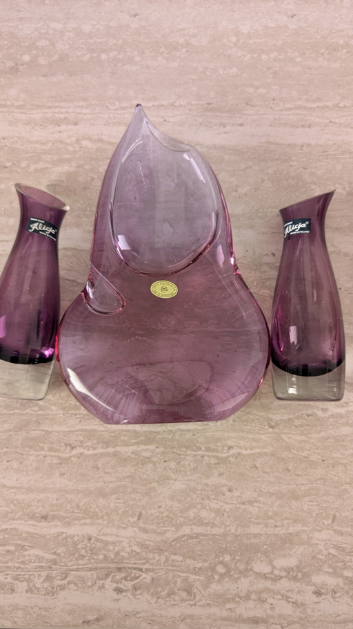 Miloslav Klinger for ZBS – Amethyst Glass Vase – Bohemia, 1960s