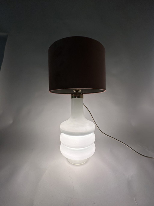 Lampadaire/Table en verre design du milieu du siècle dernier - années 1970