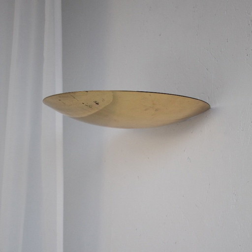 3x Golden Brass Wall Lamps from Italy