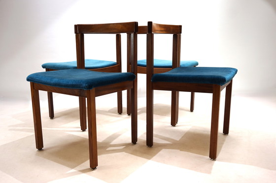 Image 1 of Asko Finland Set di 4 sedie da pranzo Tectonia di Jussi Peippo, 1960