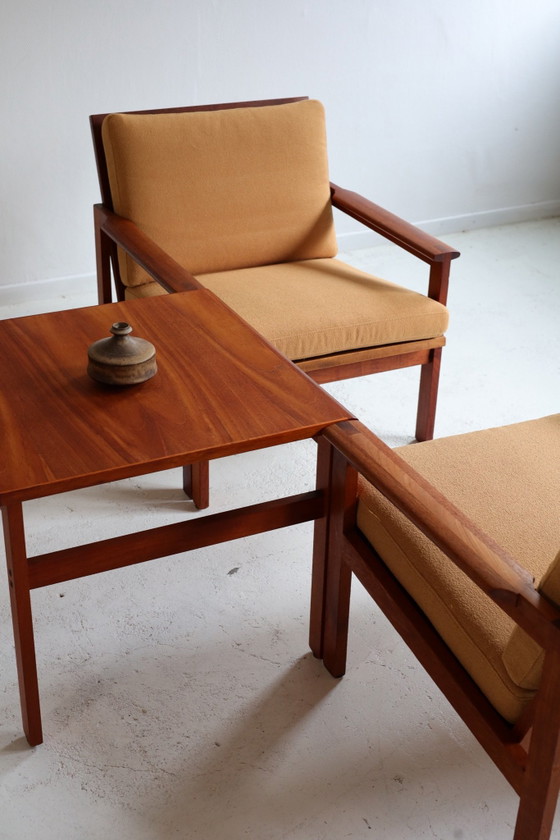 Set of 2 vintage Capella Armchairs Illum Wikkelso 1960s – Eilersen, Wood, Textile (photo 12 of 12)