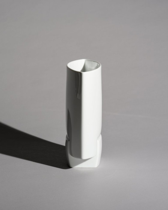 Image 1 of Rosenthal Porcelain Vase Duo “Debut” by Michael Boehm & “Squall” by Cédric Ragot