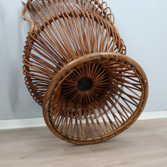 Pair of 1950s Franco Albini "Margherita" rattan & cane Armchairs 1950s – bonacina (photo 9 of 12)