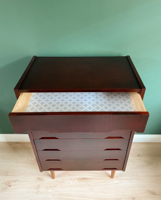 Image 1 of Vintage Deense ladekast met 6 laden