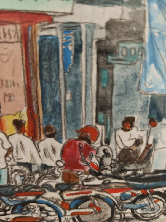 Acuarela "Port Louis", Pinturas y dibujos, Papel, Multicolor (foto 4 de 8)