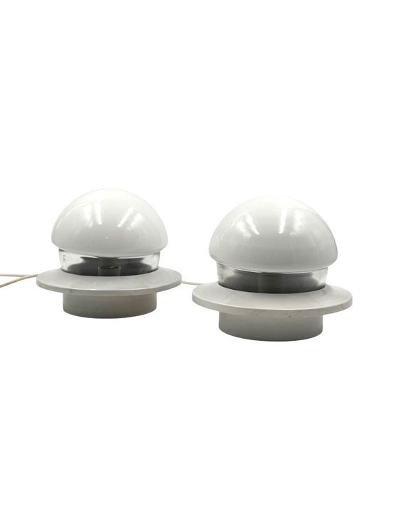 Image 1 of Space age set of 2 bedside table lamps, Italy, 1970