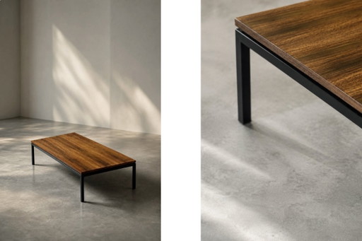 Vintage lage teakhouten salontafel in mid-century modern stijl, Denemarken, jaren 70 – Wood (photo 2 of 11)