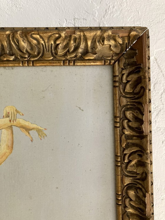 Image 1 of Oil on wood panel "Dancer", circa 1930