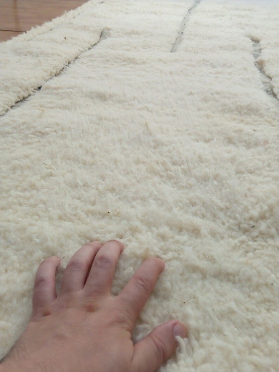 Beni Ourain - Handgeknüpfter weißer Berberteppich 2/3 m – Teppiche & Läufer, Wool (photo 5 of 7)