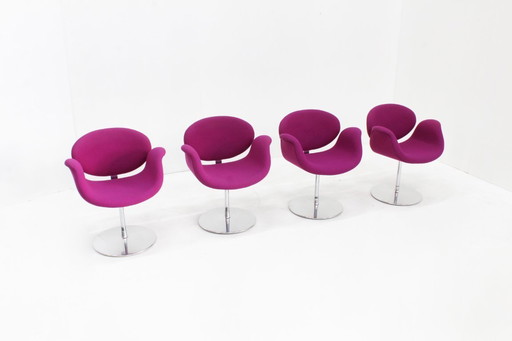 Set van 4 Artifort Little Tulip eetkamer stoelen van Pierre Paulin 