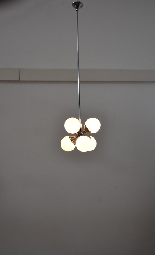 Sputnik vintage opal glass lamp