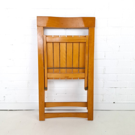Image 1 of Chaise pliante vintage en bois Trieste Aldo Jacober années 1970