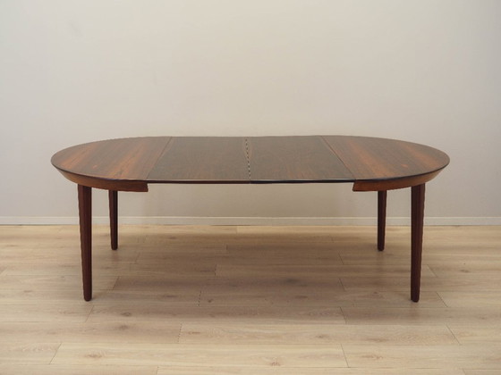 Image 1 of Round rosewood table, Danish design, 1960s, manufacturer: Gudme Møbelfabrik, designer: Ole Hald