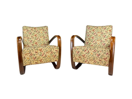 Paar H269-loungestoelen van Jindřich Halabala, jaren 1930