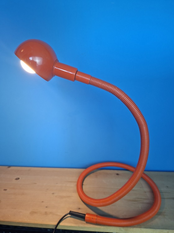 Image 1 of Large vintage orange snake lamp