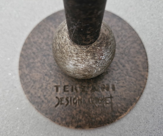 Image 1 of Lampadaire Terzani avec bol en verre de Mureno