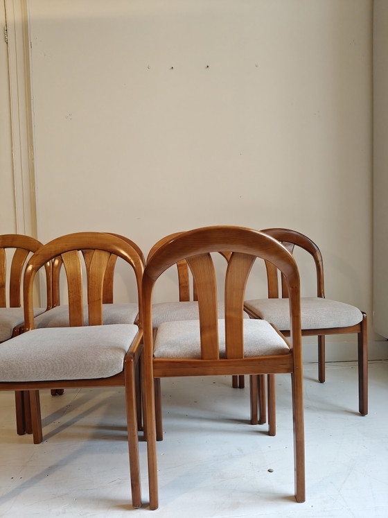 Zes Vintage Eetkamerstoelen Lubke – Wood (photo 12 of 13)