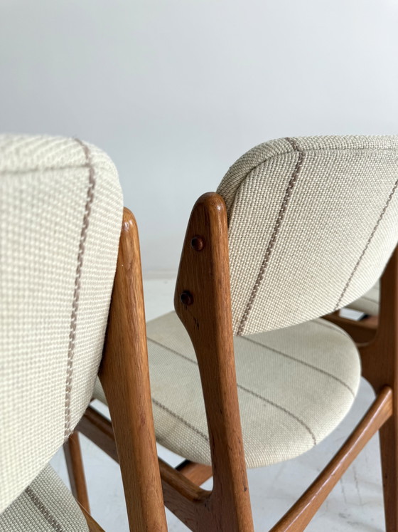 6 chaises de salle à manger vintage, modèle n° 49, Erik Buch ‘70 – Wood, Textile (photo 7 of 15)