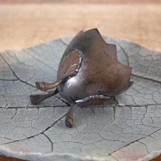 Coquetier ancien français en laiton à trois pieds à sabots fendus – Objets déco, Brass (photo 4 of 8)