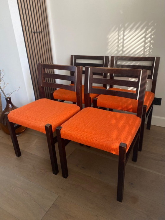 Image 1 of Sedie da pranzo di design vintage di Arnold Merckx - Fristho Franeker