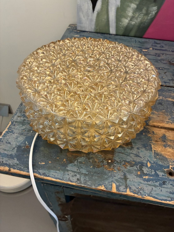 Danish vintage Ceiling light / wall lamp Knud Christensen 70s design – Glass, Metal (photo 13 of 15)