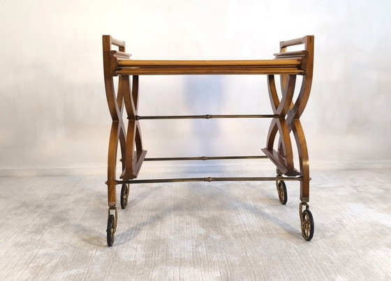 ✨ Bellissima coppia di tavoli vintage in teak – Carrello bar & tavolino – Benoit-Guyot Lyon ✨ – Benoit Guyot (photo 14 of 20)