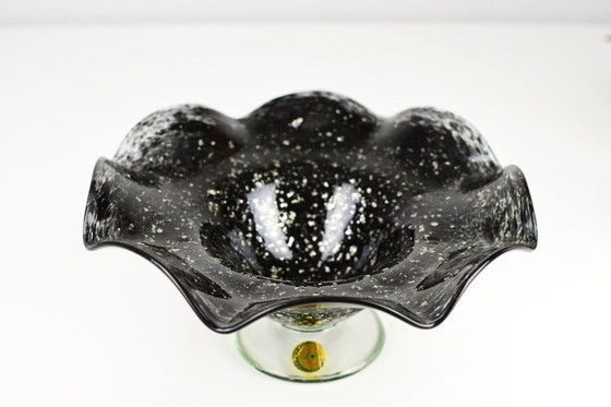 Image 1 of Vintage Mondgeblazen Glazen Schaal