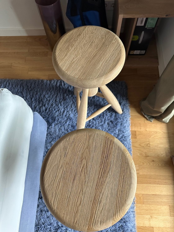 Image 1 of 2 Artek Rocket Stool in oak bar stools
