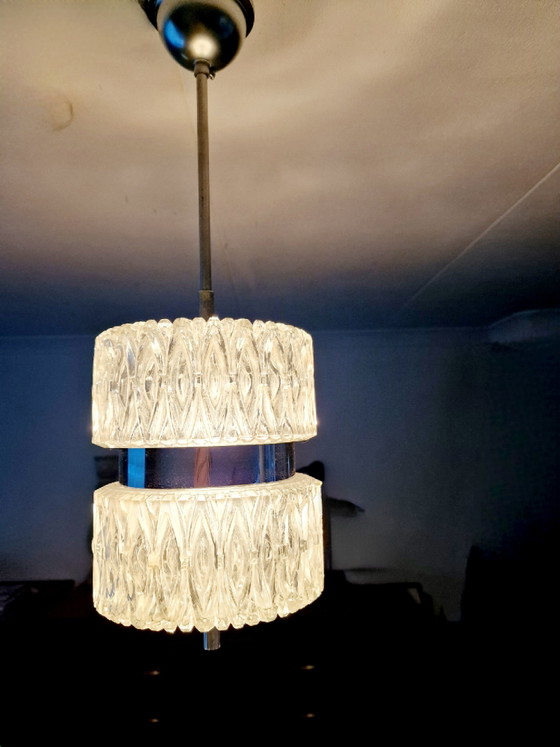 Vintage Hanglamp Van Austrolux. – Hanglampen, Glass, Metal (photo 5 of 5)
