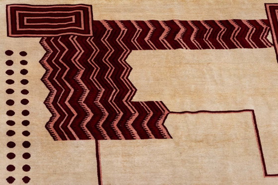 Image 1 of Tappeto o arazzo in lana in stile Art Déco. Opera contemporanea.