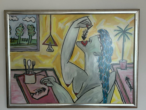Painting with frame by artist Guido Hillebrand Goedheer, Wall decoration, Other, Multi Color (photo 2 of 5)