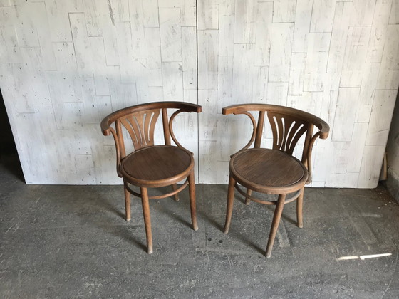 Ensemble de chaises de bistrot de Thonet, années 1930 – Chaises de salle à manger (photo 2 of 4)