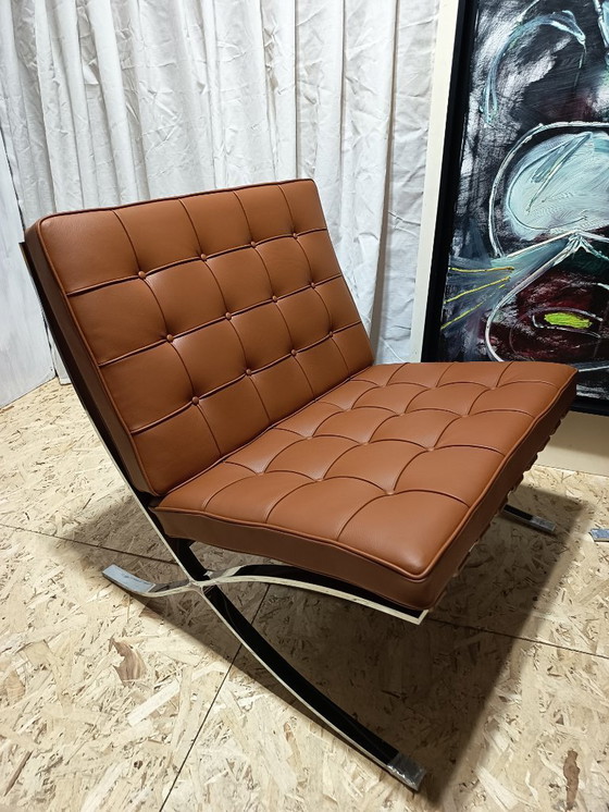 Image 1 of Sillones KNOLL Studio Barcelona (NUEVA Serie 2026) en piel natural (color coñac)