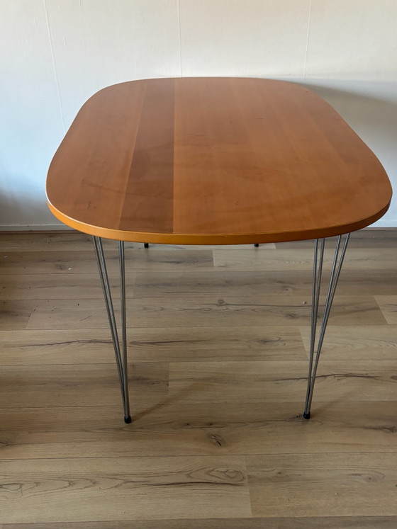 Tavolo da pranzo danese vintage – Tavoli da pranzo, Legno, Metallo (photo 4 of 14)