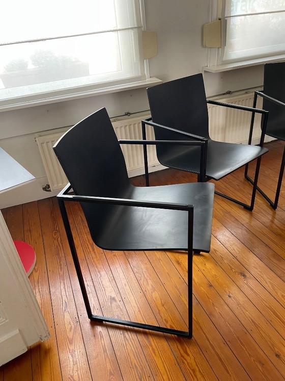 4 chaises Arco Cube Frame – Chaises de salle à manger, Metal, Wood (photo 3 of 9)