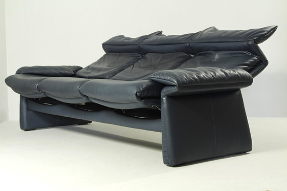 Image 1 of Divano in pelle a 3 posti Lugano di Erpo Int., design 1985