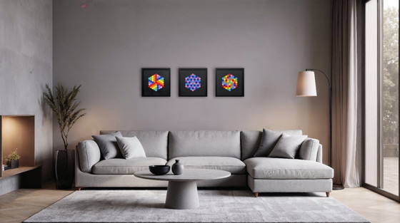 Image 1 of Fragmentos de caleidoscopio (Juego de 3 - Decoración de pared)